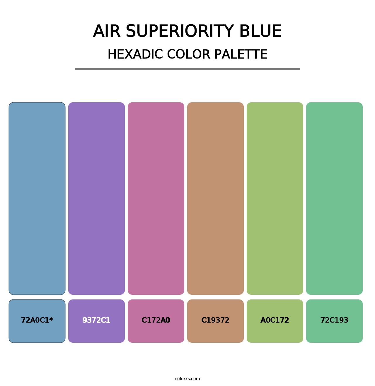 Air Superiority Blue - Hexadic Color Palette