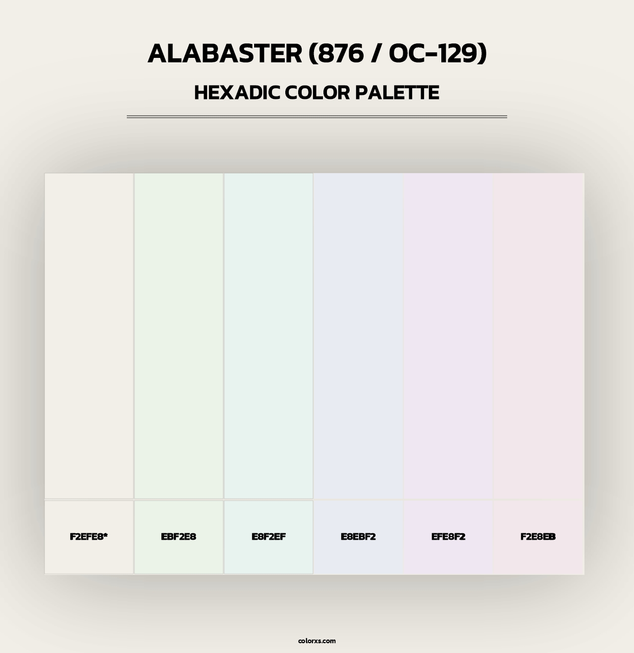 Alabaster (876 / OC-129) - Hexadic Color Palette