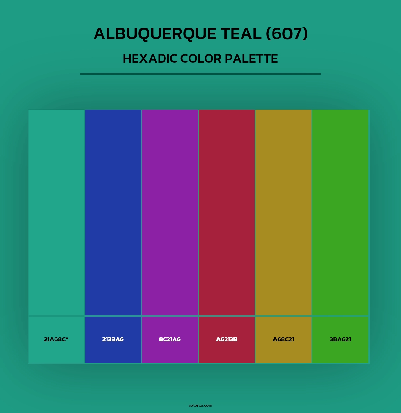 Albuquerque Teal (607) - Hexadic Color Palette