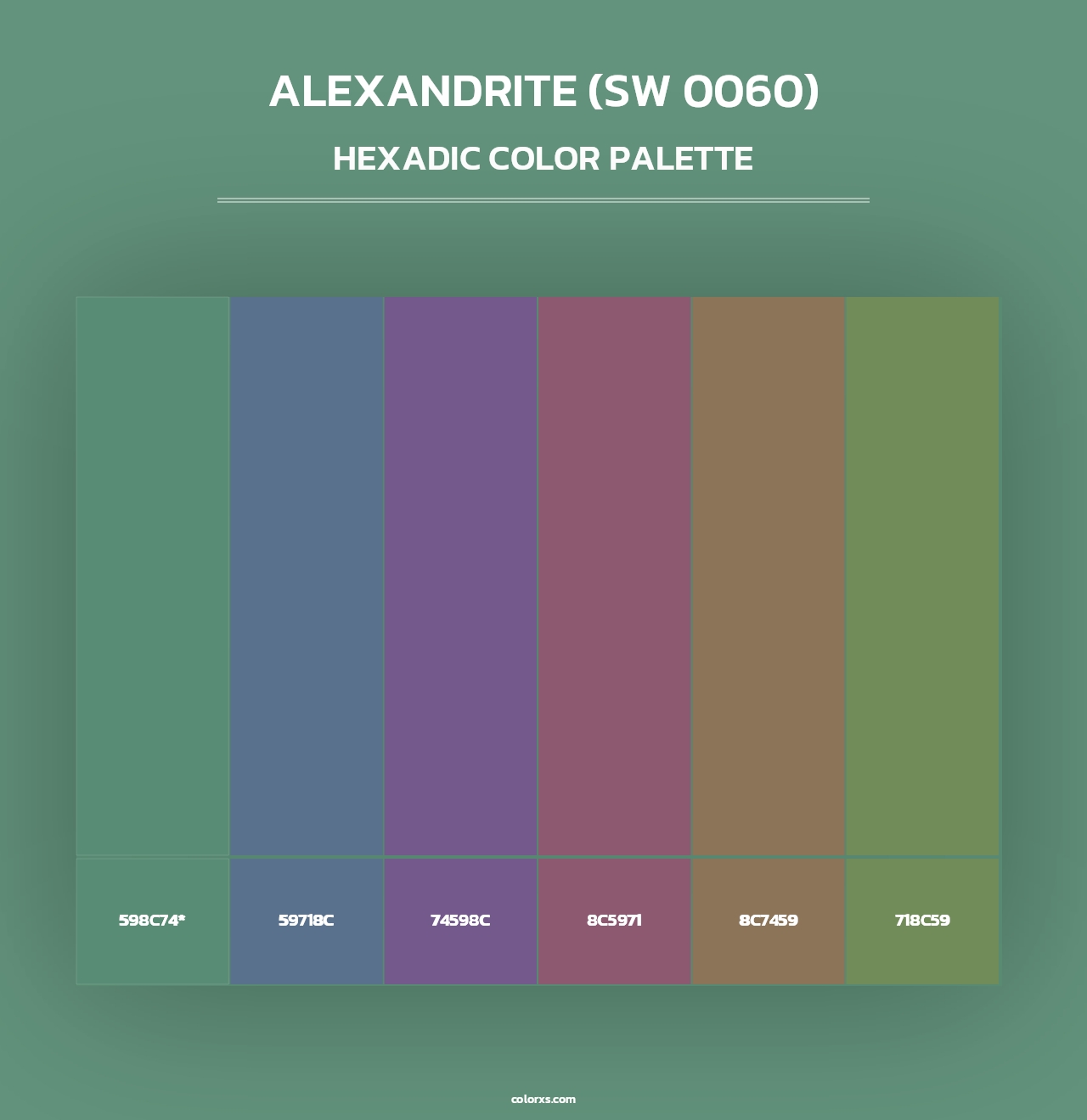 Alexandrite (SW 0060) - Hexadic Color Palette