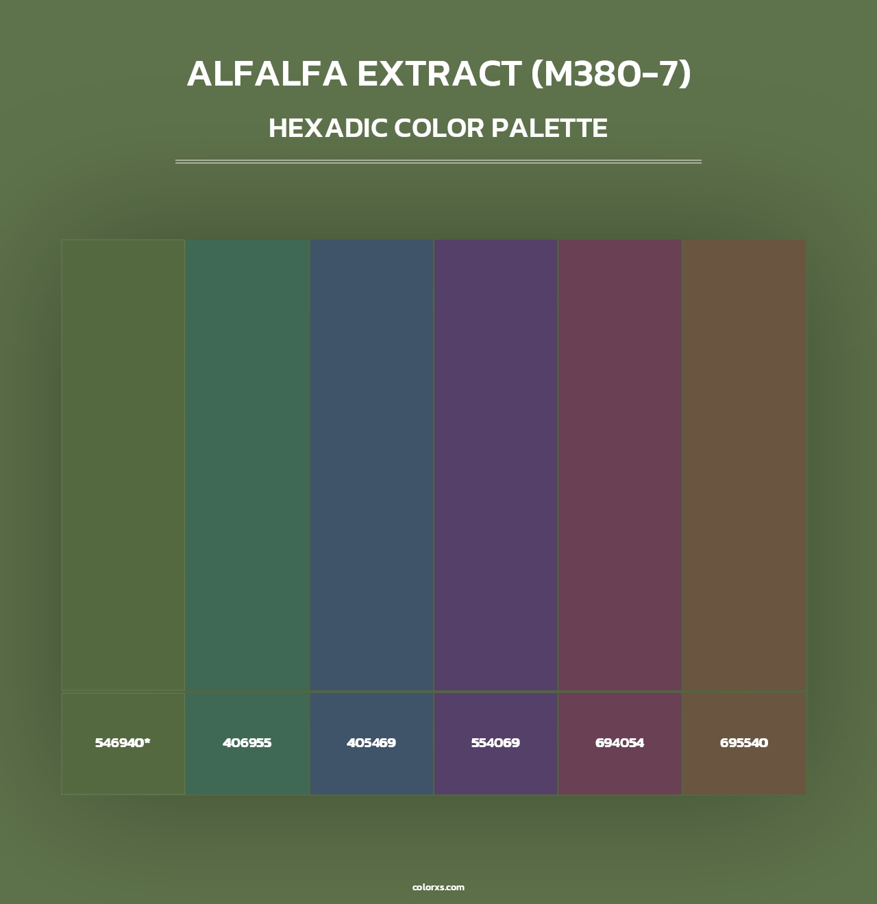 Alfalfa Extract (M380-7) - Hexadic Color Palette