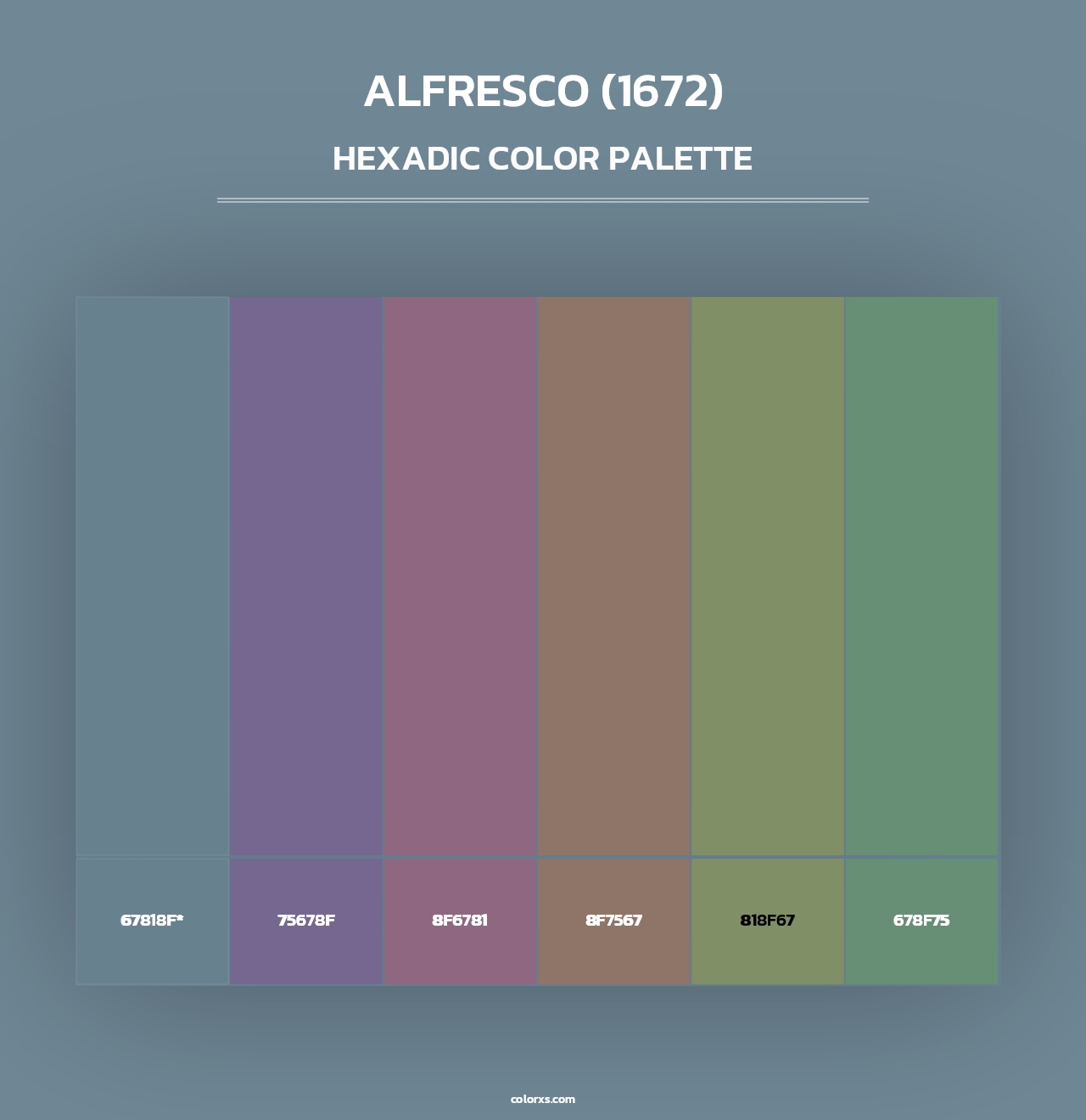Alfresco (1672) - Hexadic Color Palette