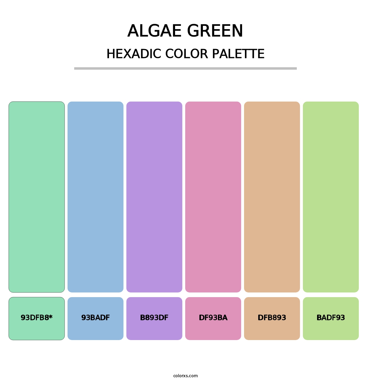 Algae Green - Hexadic Color Palette