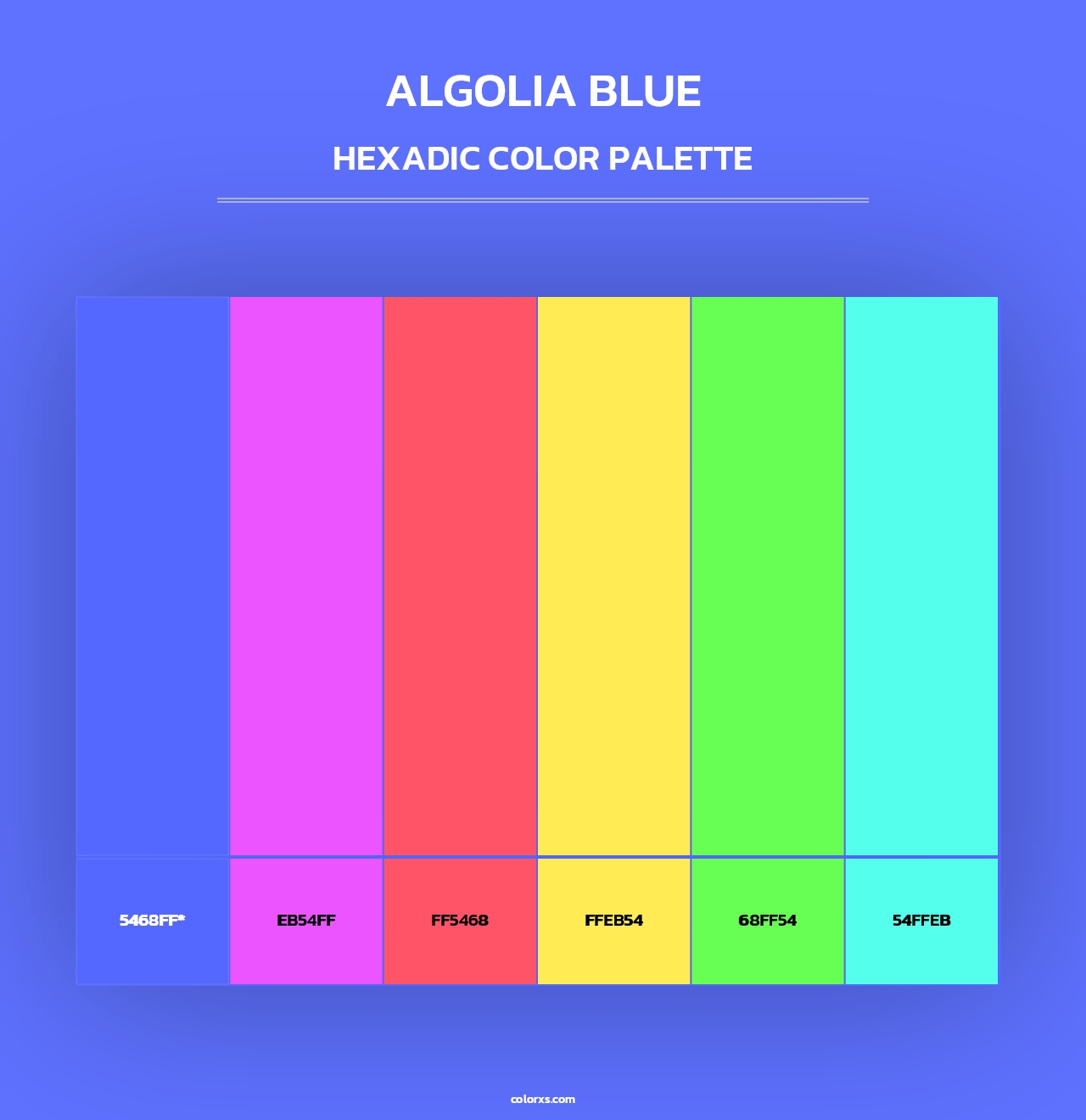 Algolia Blue - Hexadic Color Palette