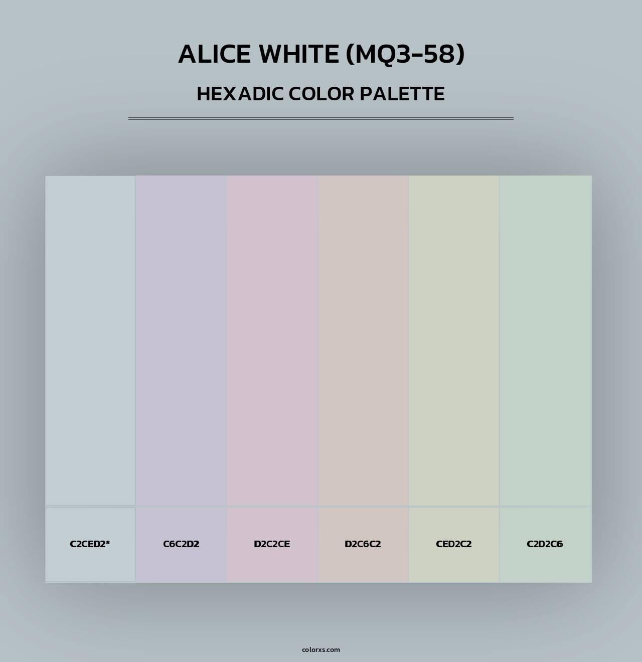 Alice White (MQ3-58) - Hexadic Color Palette