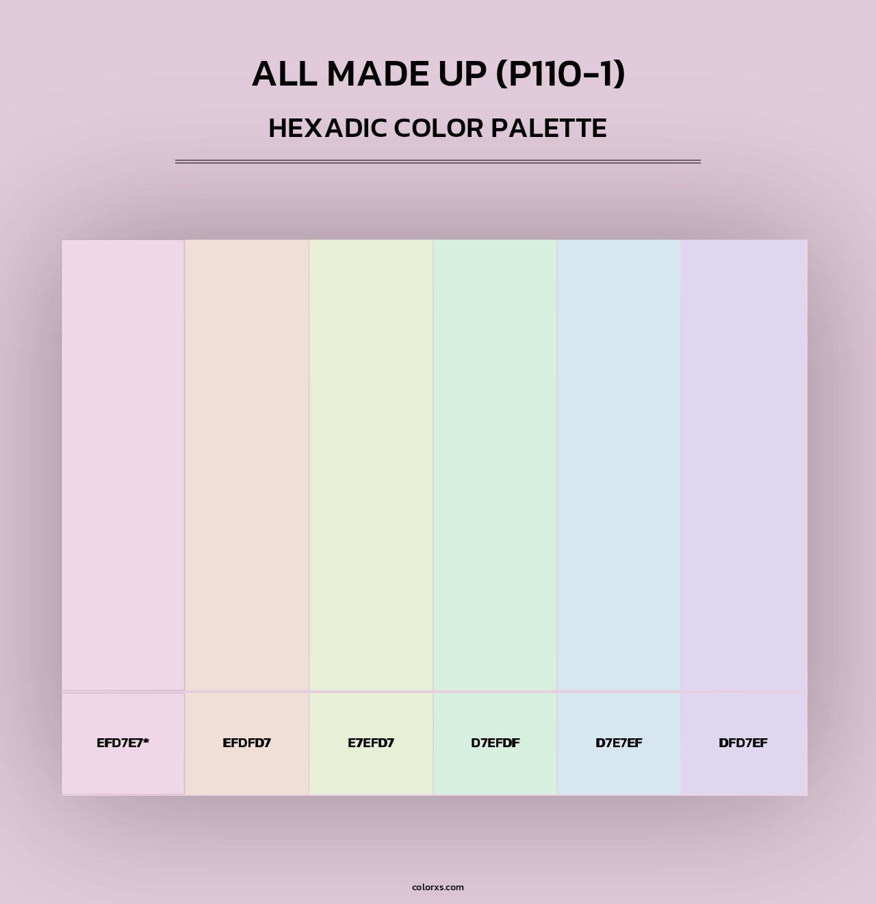 All Made Up (P110-1) - Hexadic Color Palette
