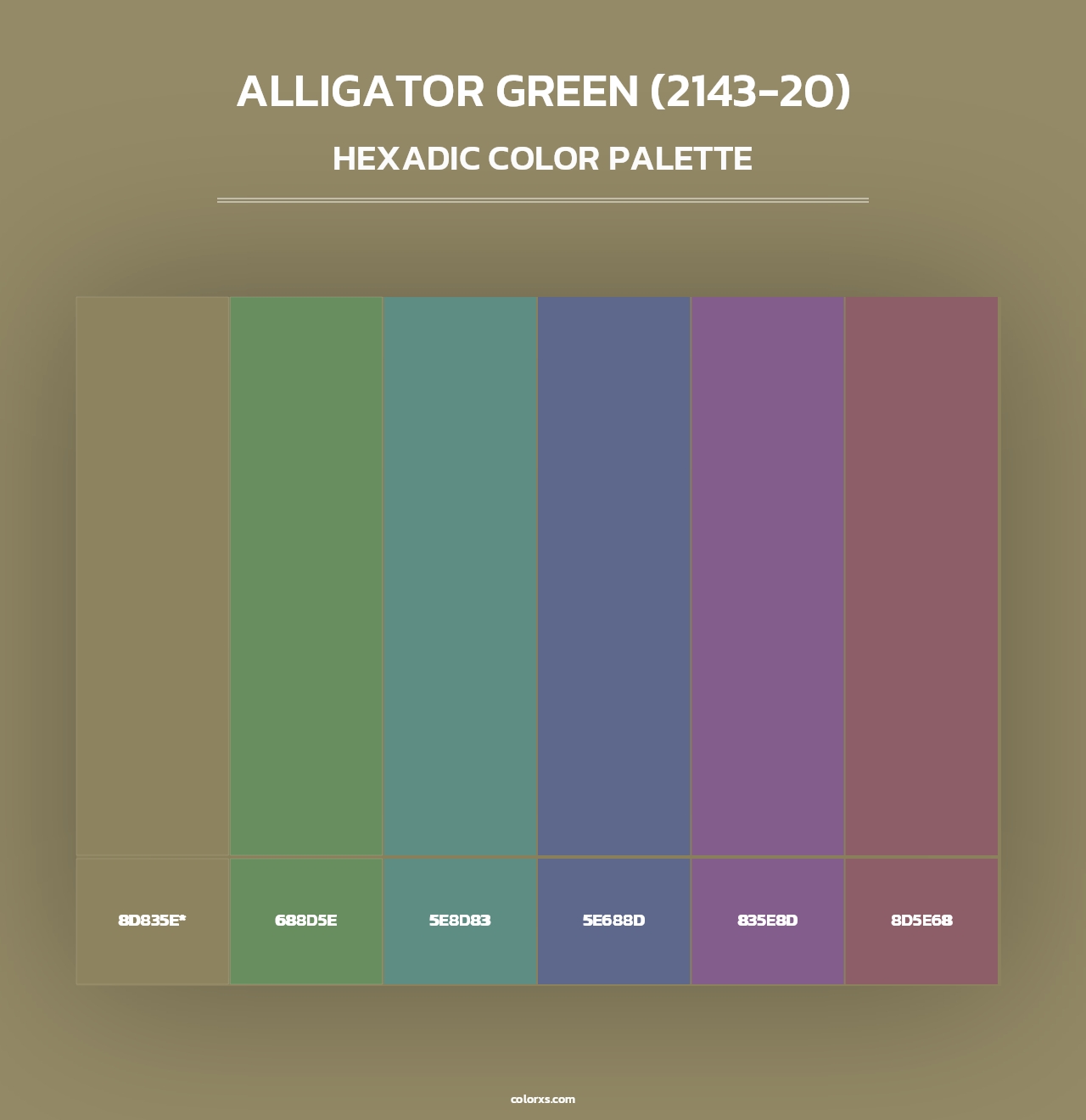 Alligator Green (2143-20) - Hexadic Color Palette