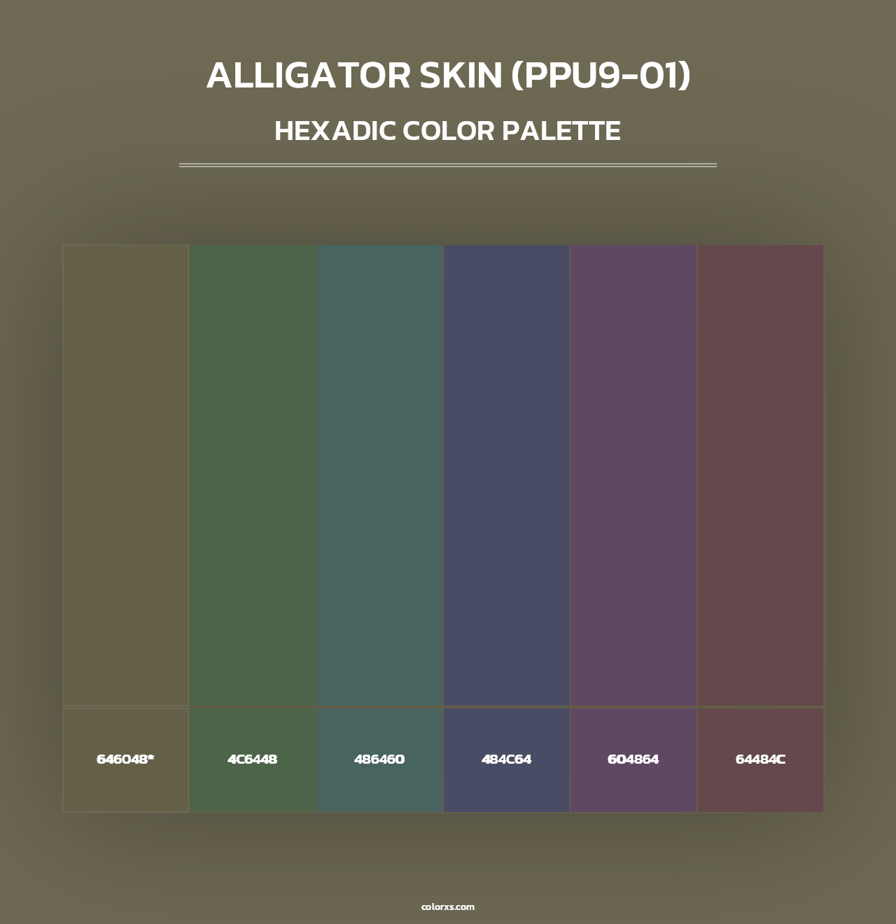 Alligator Skin (PPU9-01) - Hexadic Color Palette