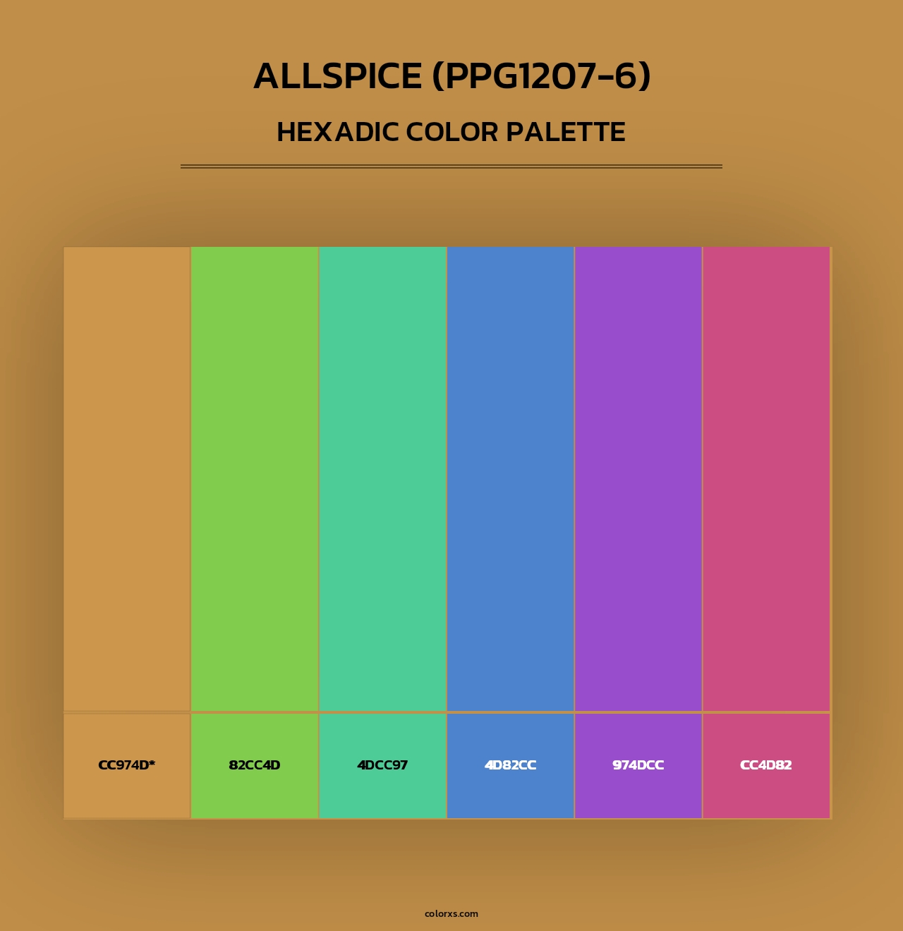Allspice (PPG1207-6) - Hexadic Color Palette
