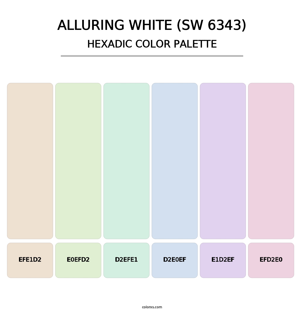 Alluring White (SW 6343) - Hexadic Color Palette