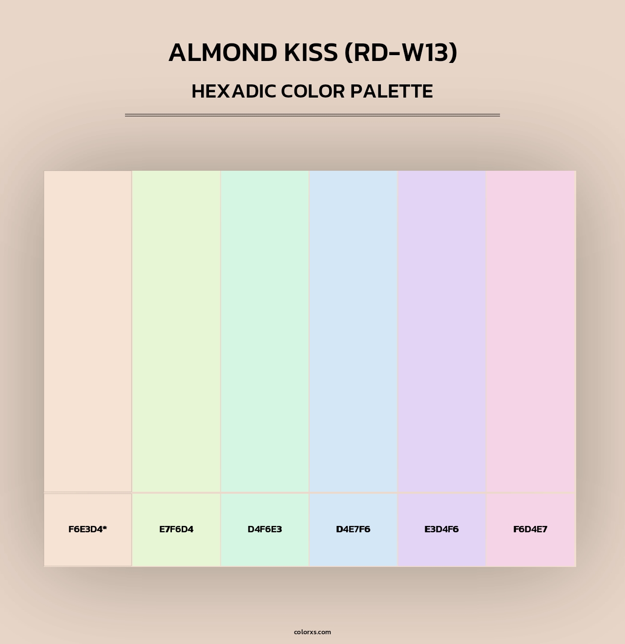 Almond Kiss (RD-W13) - Hexadic Color Palette