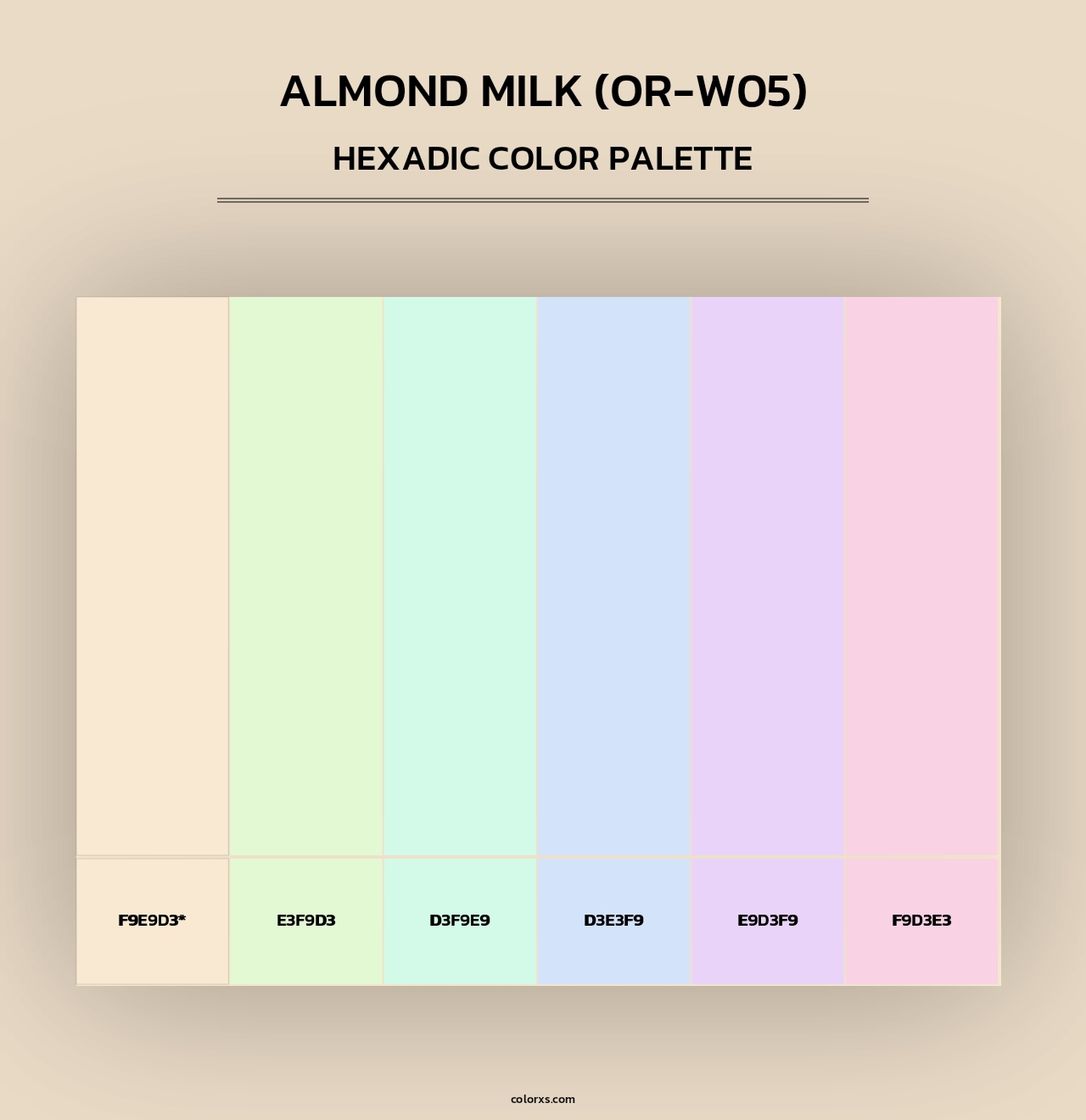 Almond Milk (OR-W05) - Hexadic Color Palette