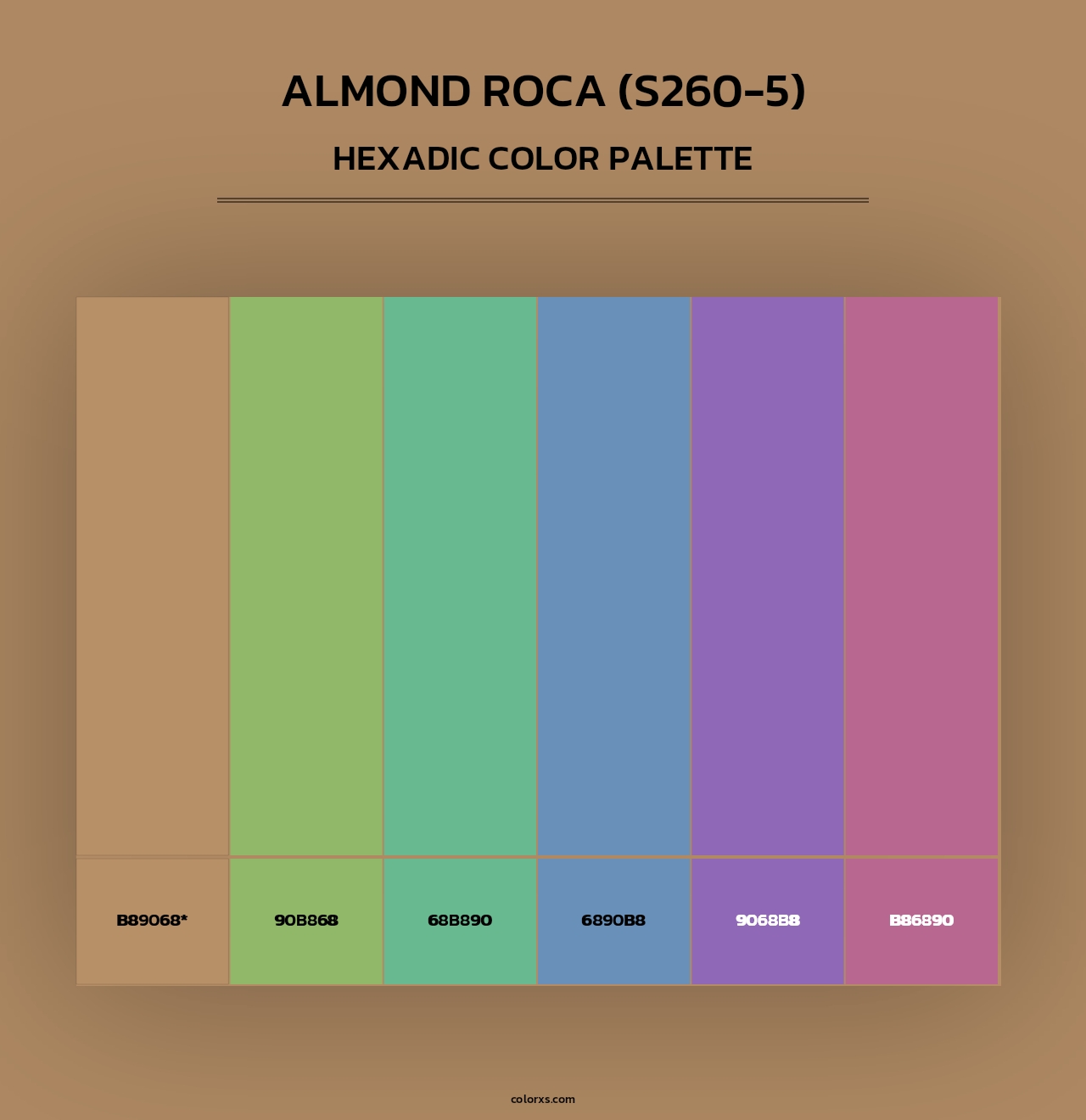 Almond Roca (S260-5) - Hexadic Color Palette