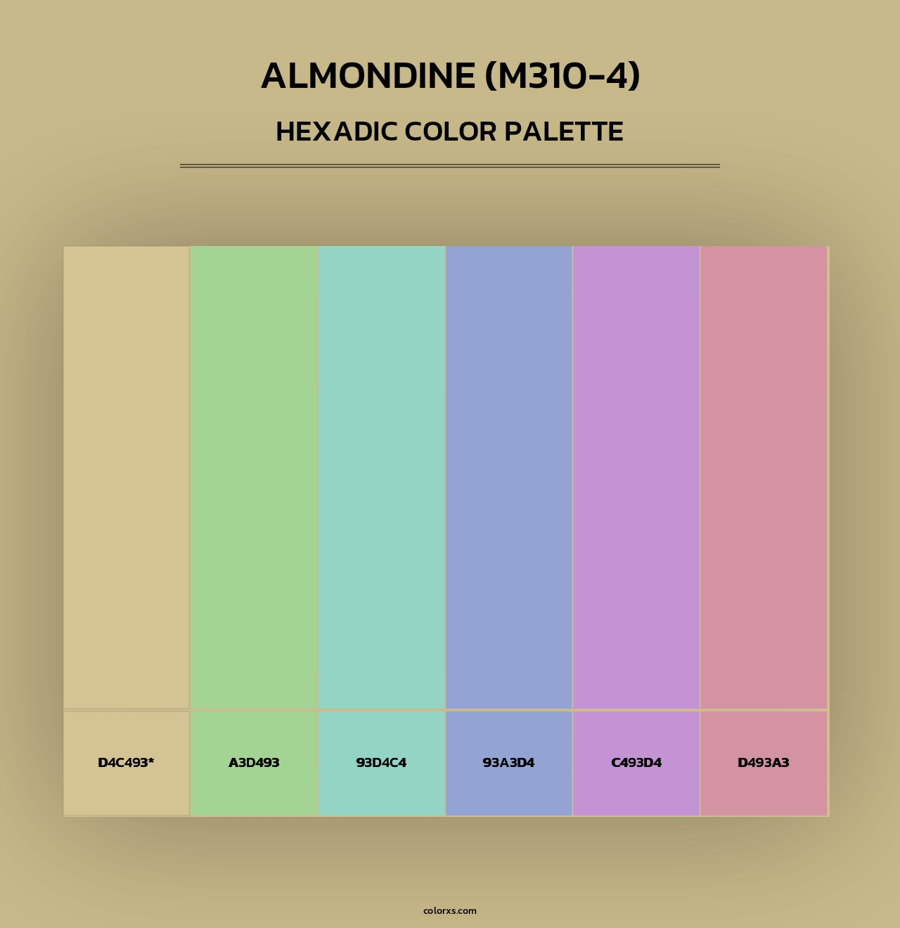 Almondine (M310-4) - Hexadic Color Palette
