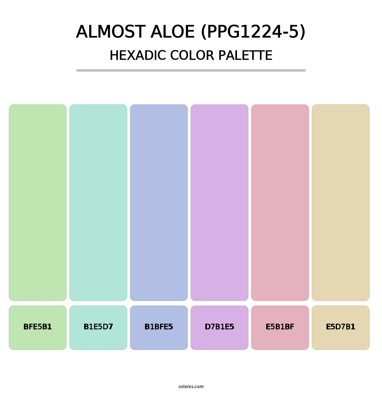 Almost Aloe (PPG1224-5) - Hexadic Color Palette
