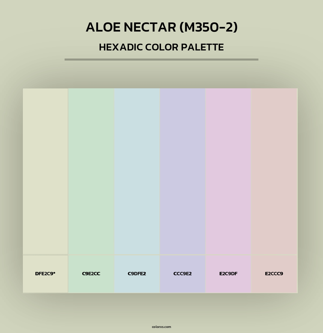 Aloe Nectar (M350-2) - Hexadic Color Palette