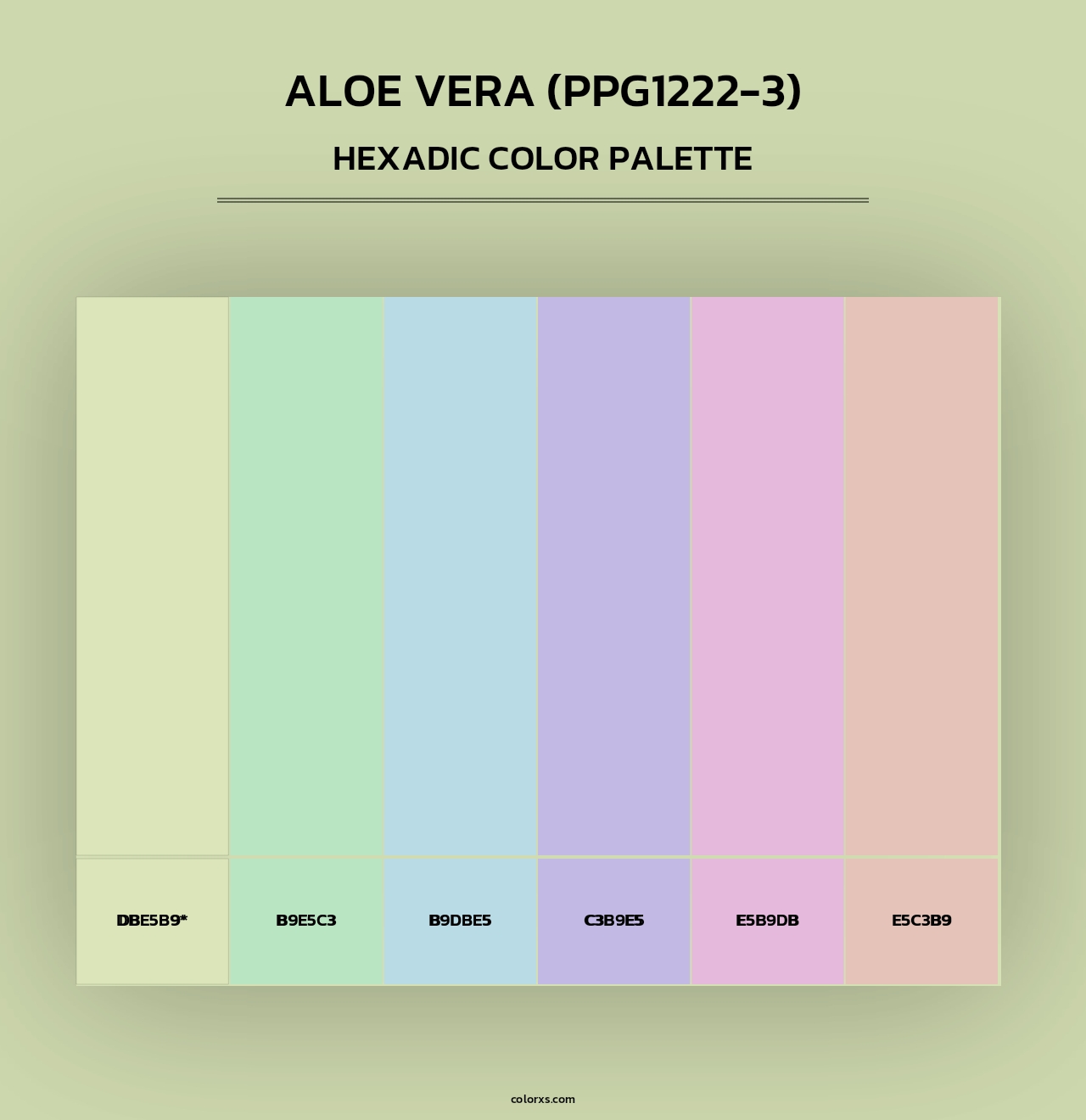 Aloe Vera (PPG1222-3) - Hexadic Color Palette