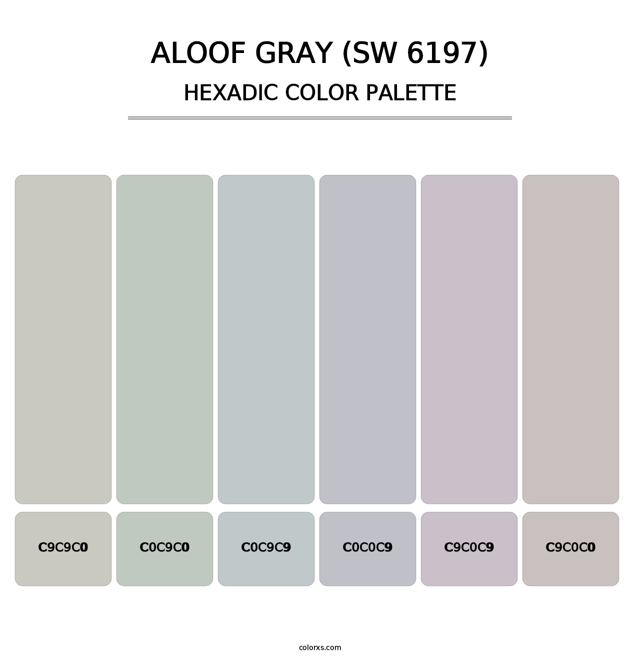 Aloof Gray (SW 6197) - Hexadic Color Palette
