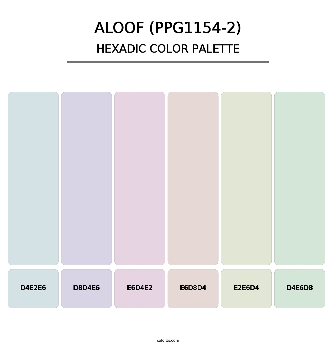 Aloof (PPG1154-2) - Hexadic Color Palette