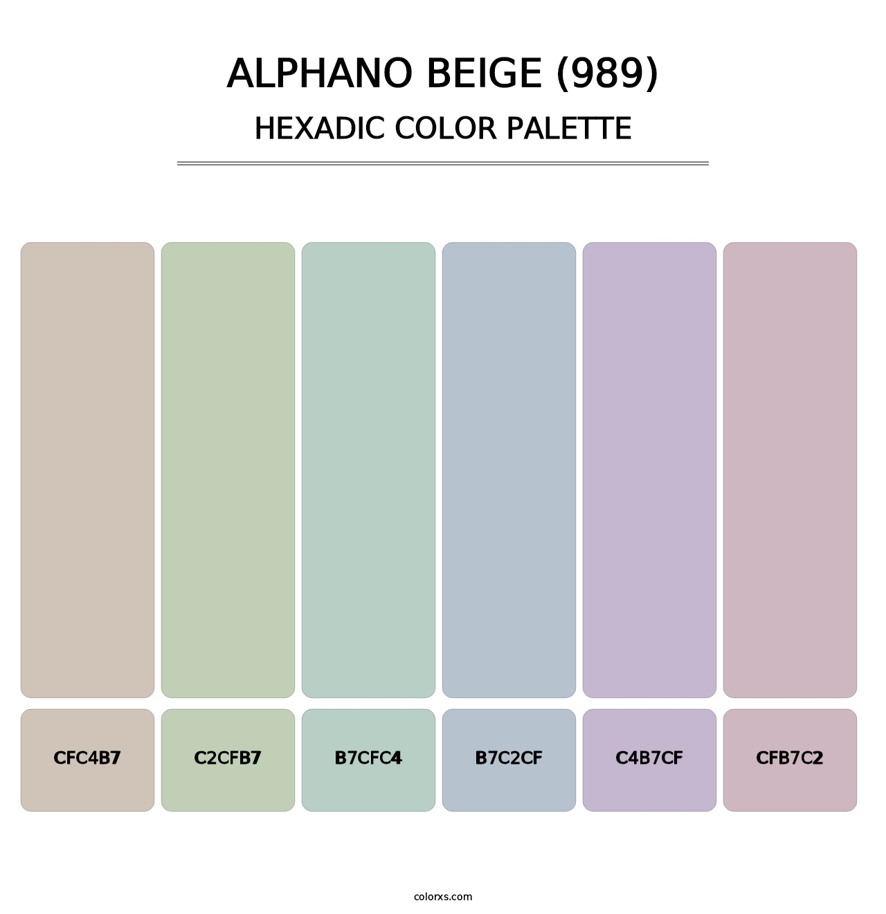 Alphano Beige (989) - Hexadic Color Palette