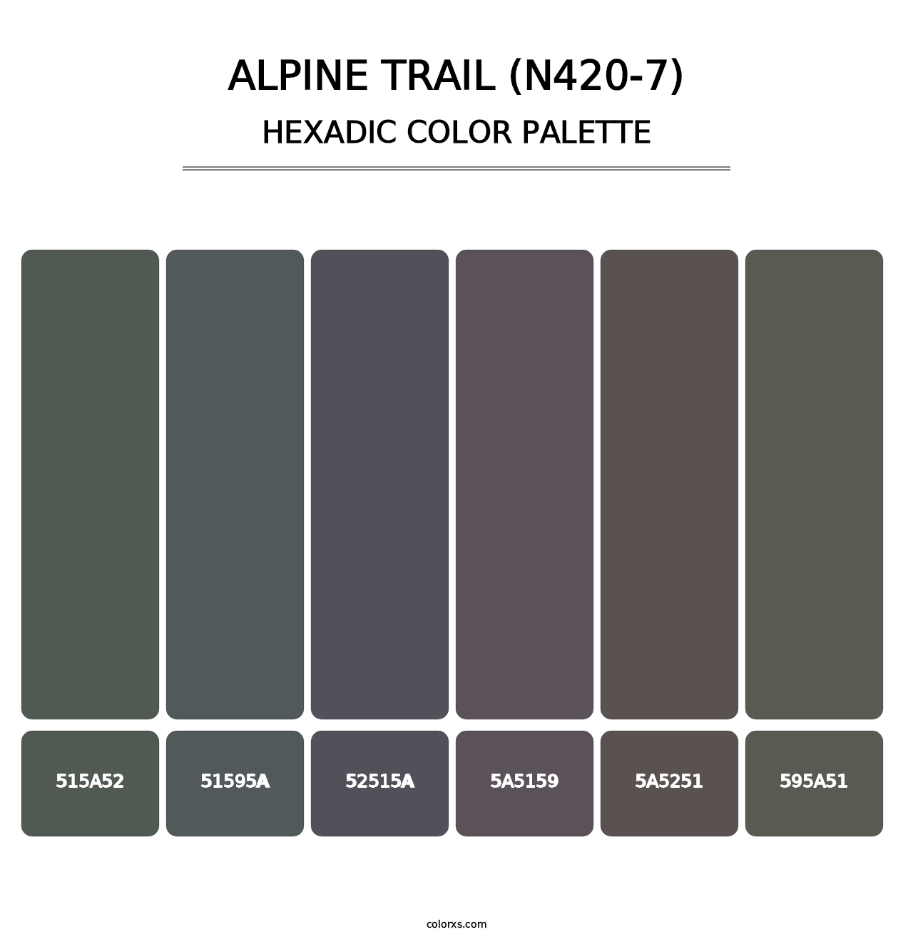 Alpine Trail (N420-7) - Hexadic Color Palette