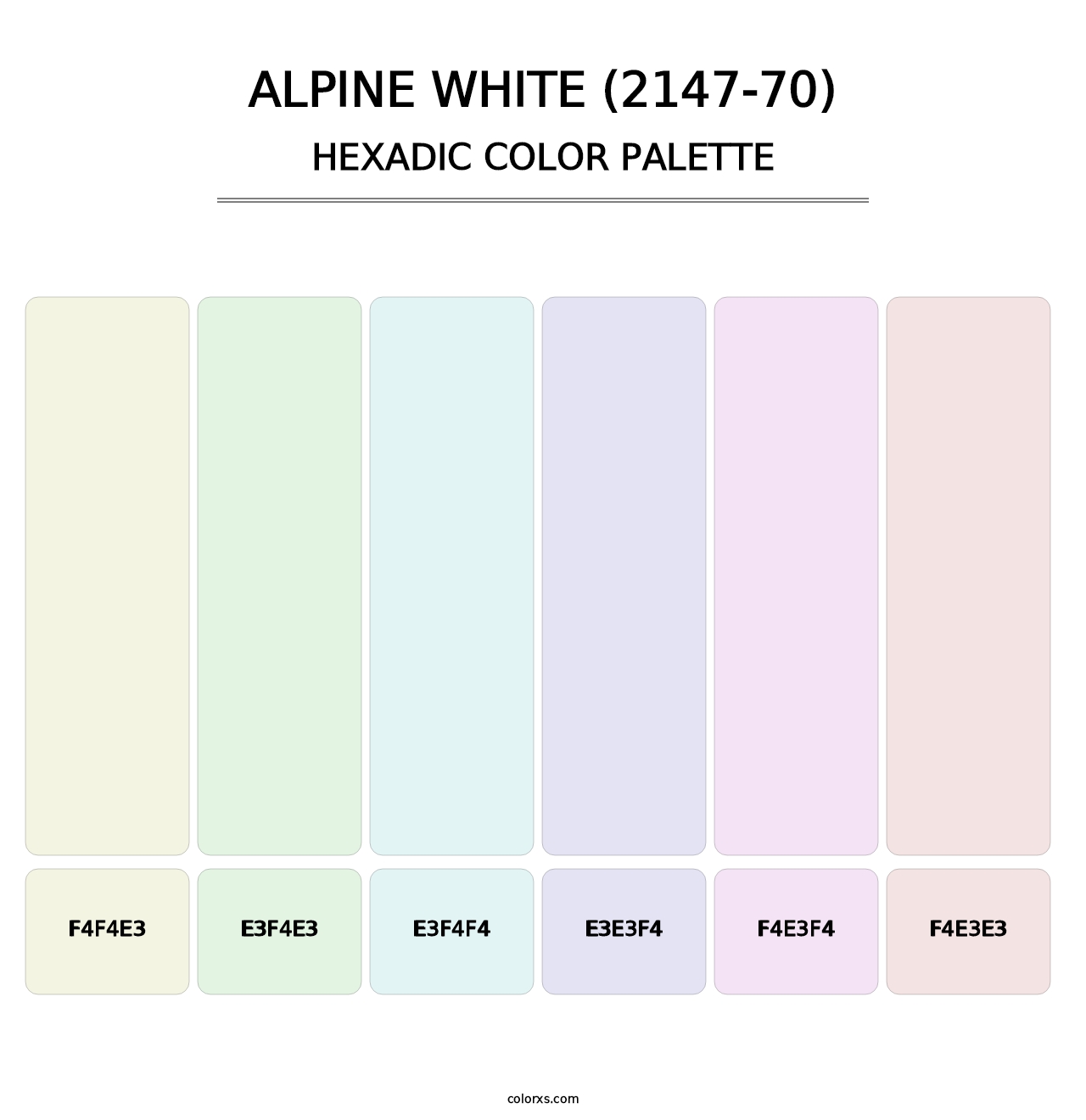 Alpine White (2147-70) - Hexadic Color Palette