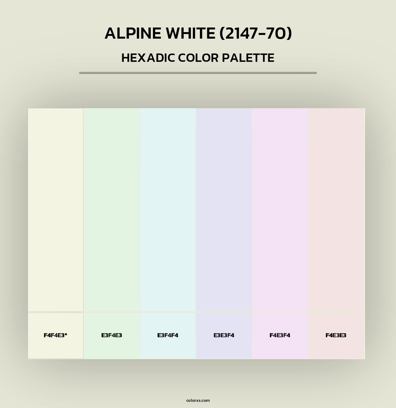 Alpine White (2147-70) - Hexadic Color Palette