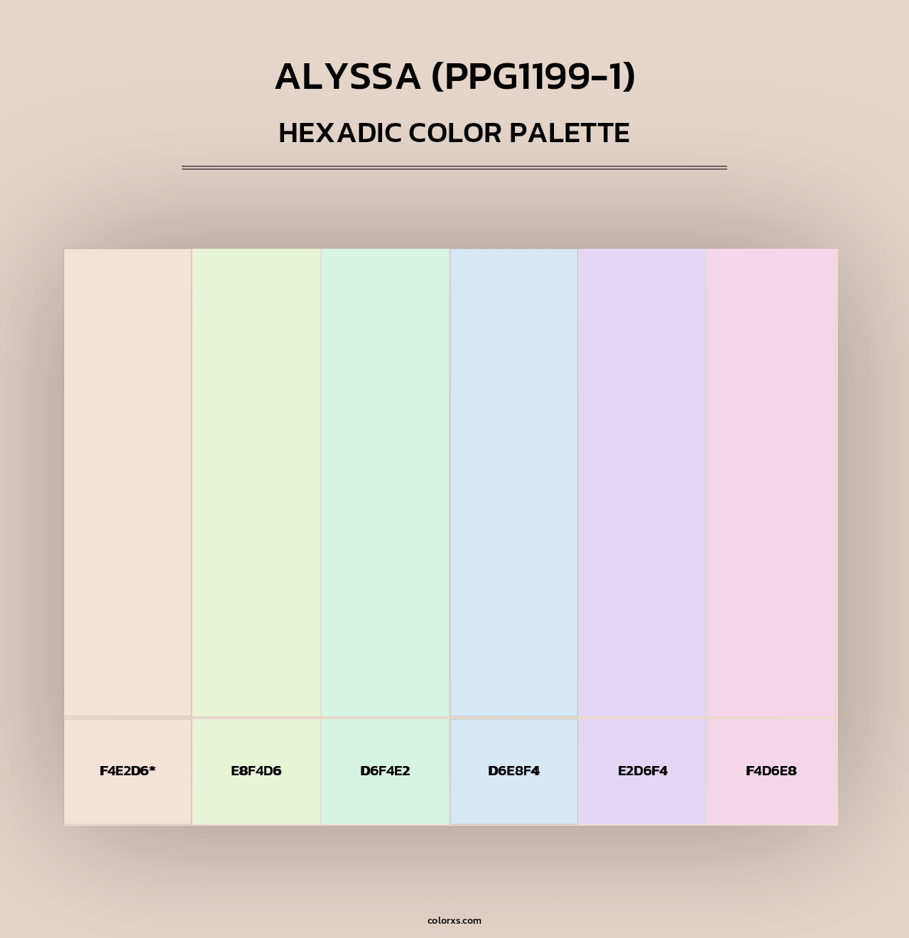 Alyssa (PPG1199-1) - Hexadic Color Palette