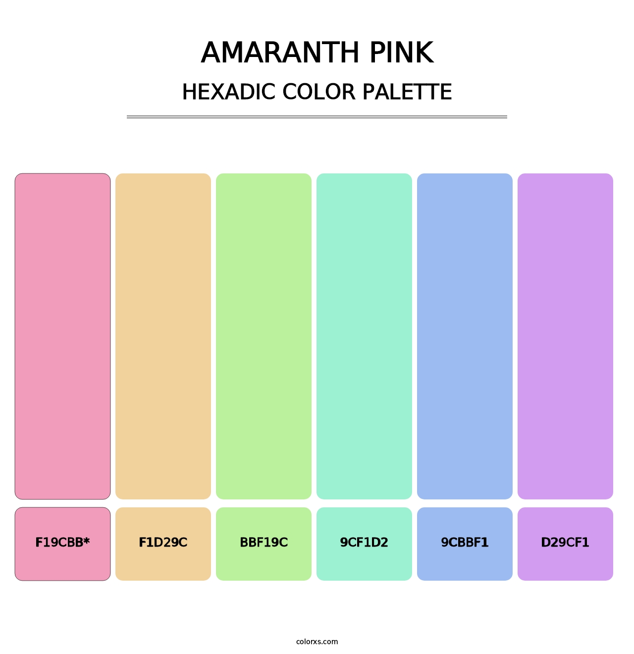 Amaranth Pink - Hexadic Color Palette