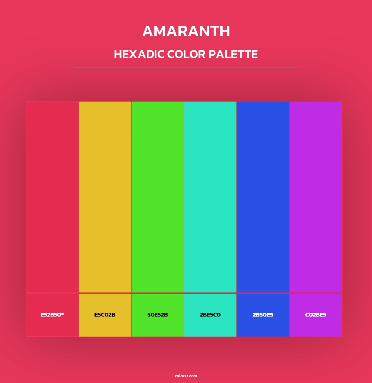 Amaranth - Hexadic Color Palette