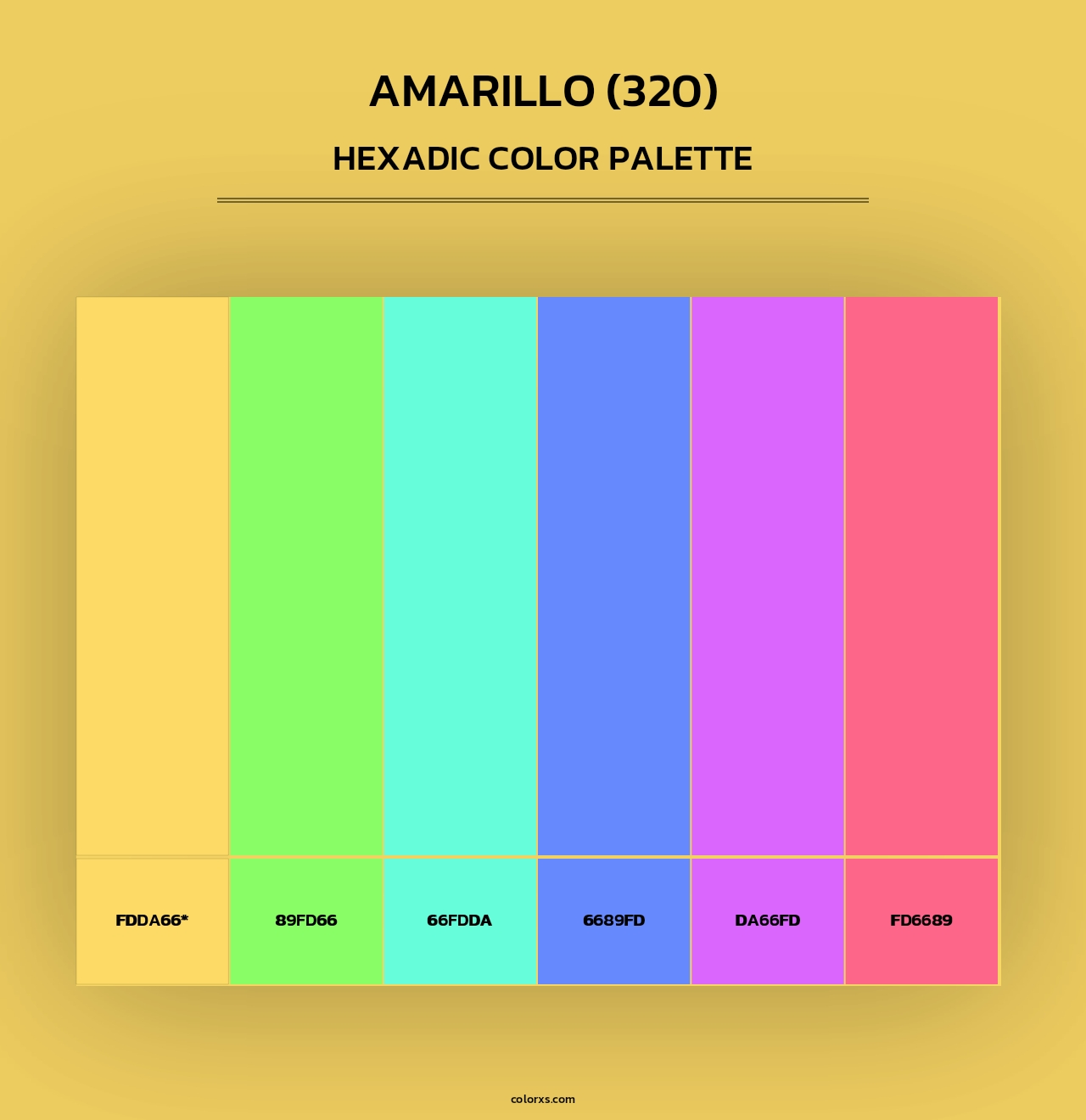 Amarillo (320) - Hexadic Color Palette