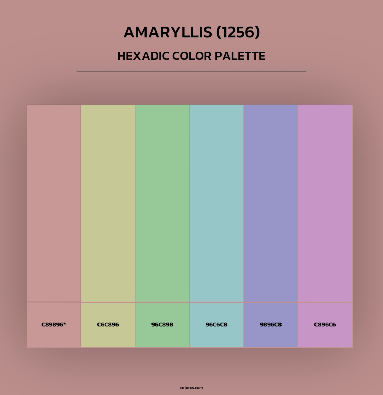Amaryllis (1256) - Hexadic Color Palette