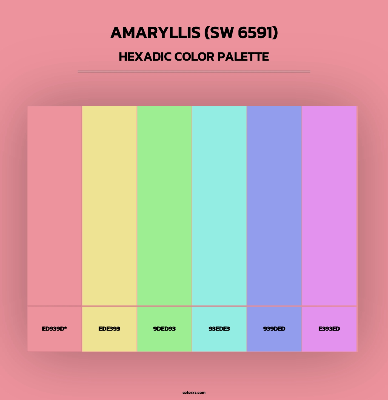 Amaryllis (SW 6591) - Hexadic Color Palette