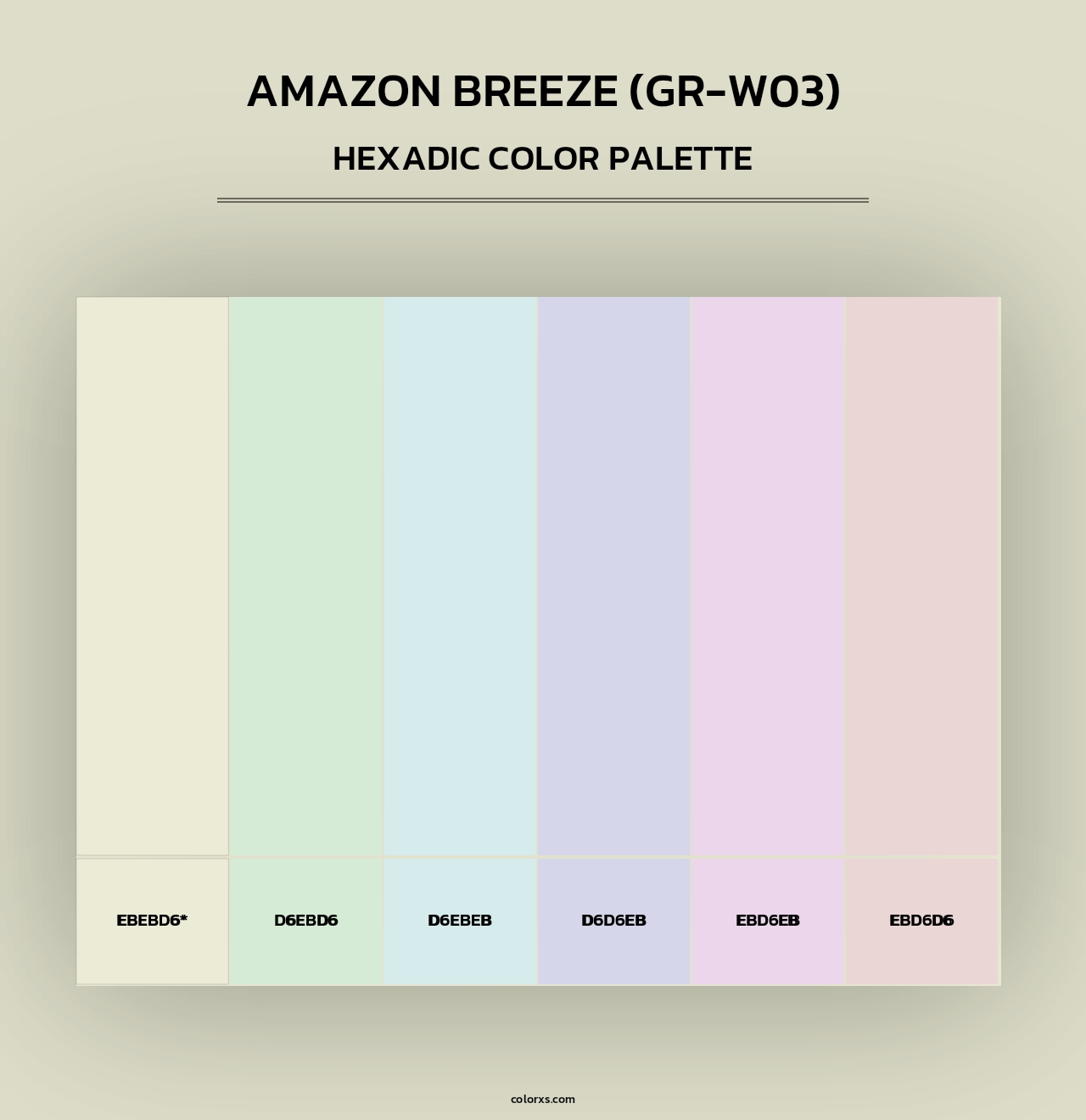 Amazon Breeze (GR-W03) - Hexadic Color Palette