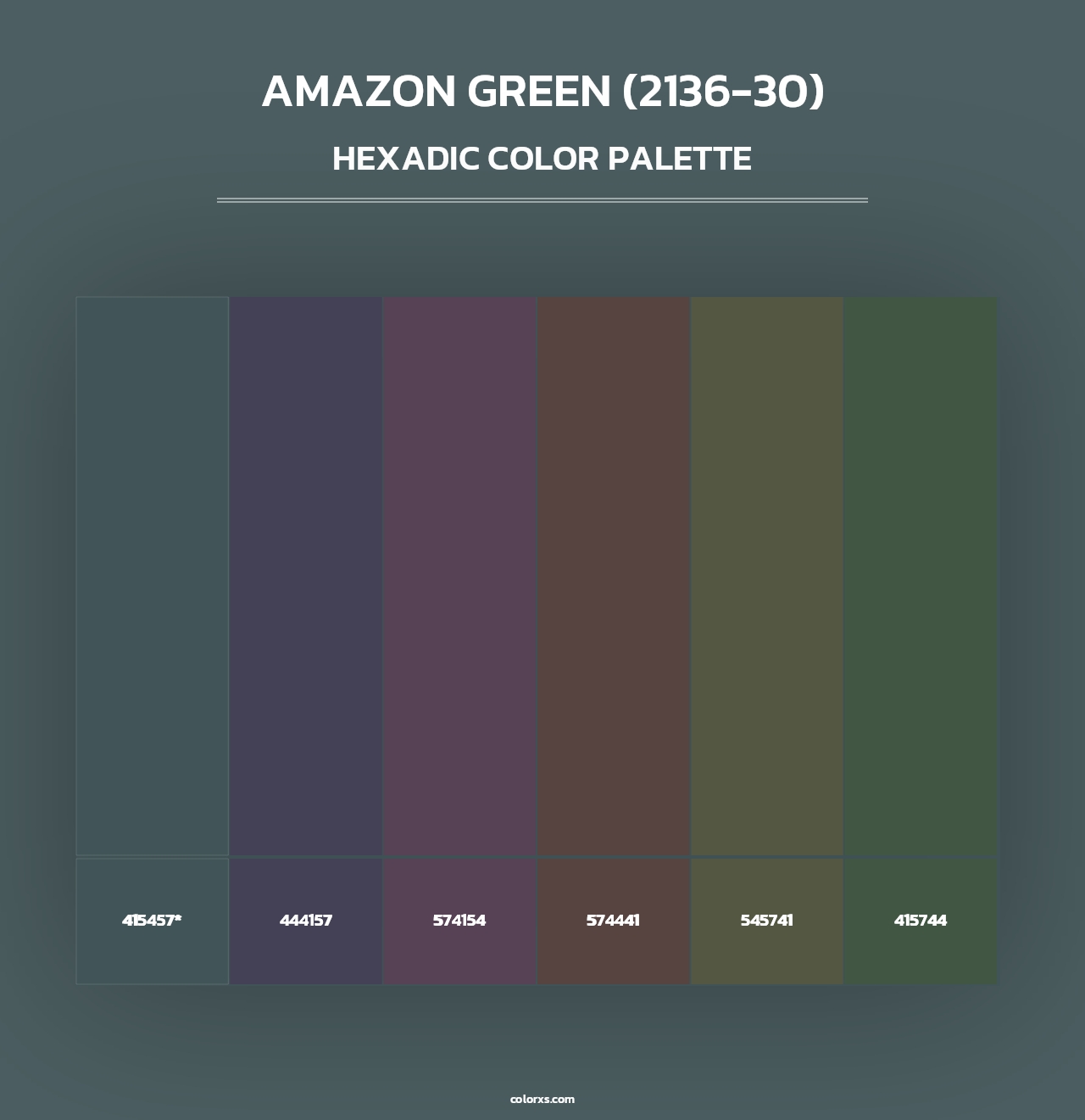Amazon Green (2136-30) - Hexadic Color Palette