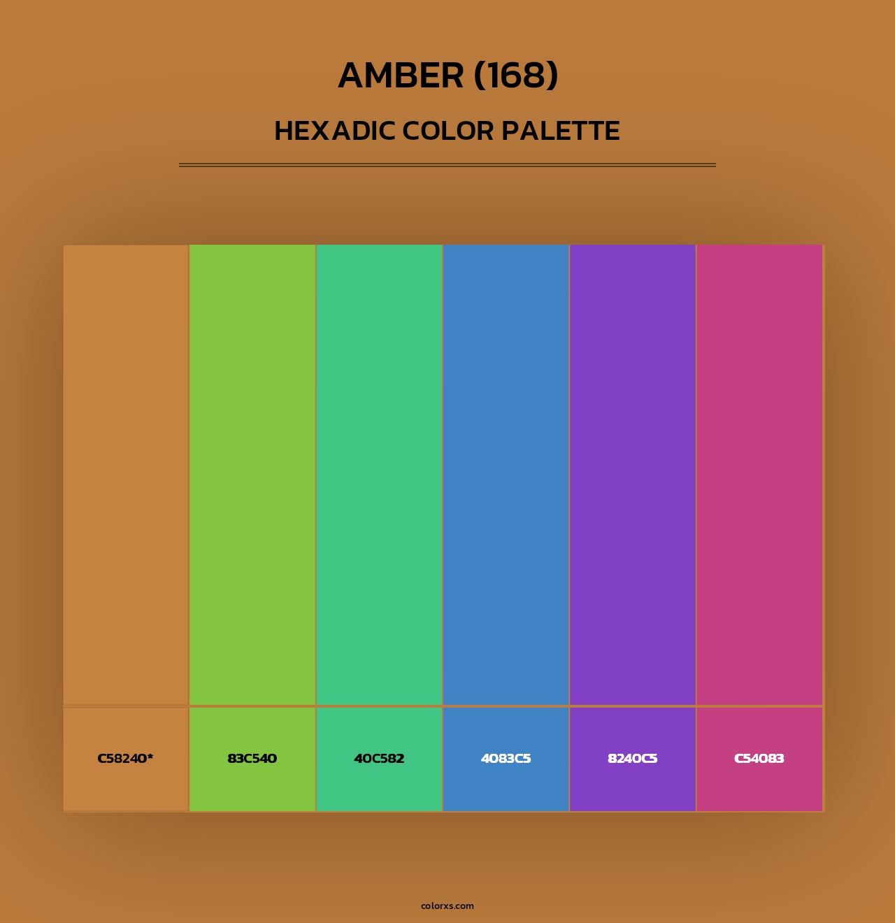 Amber (168) - Hexadic Color Palette