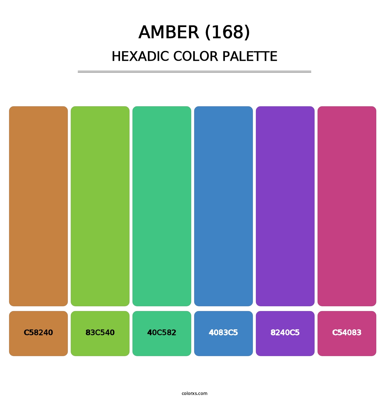 Amber (168) - Hexadic Color Palette