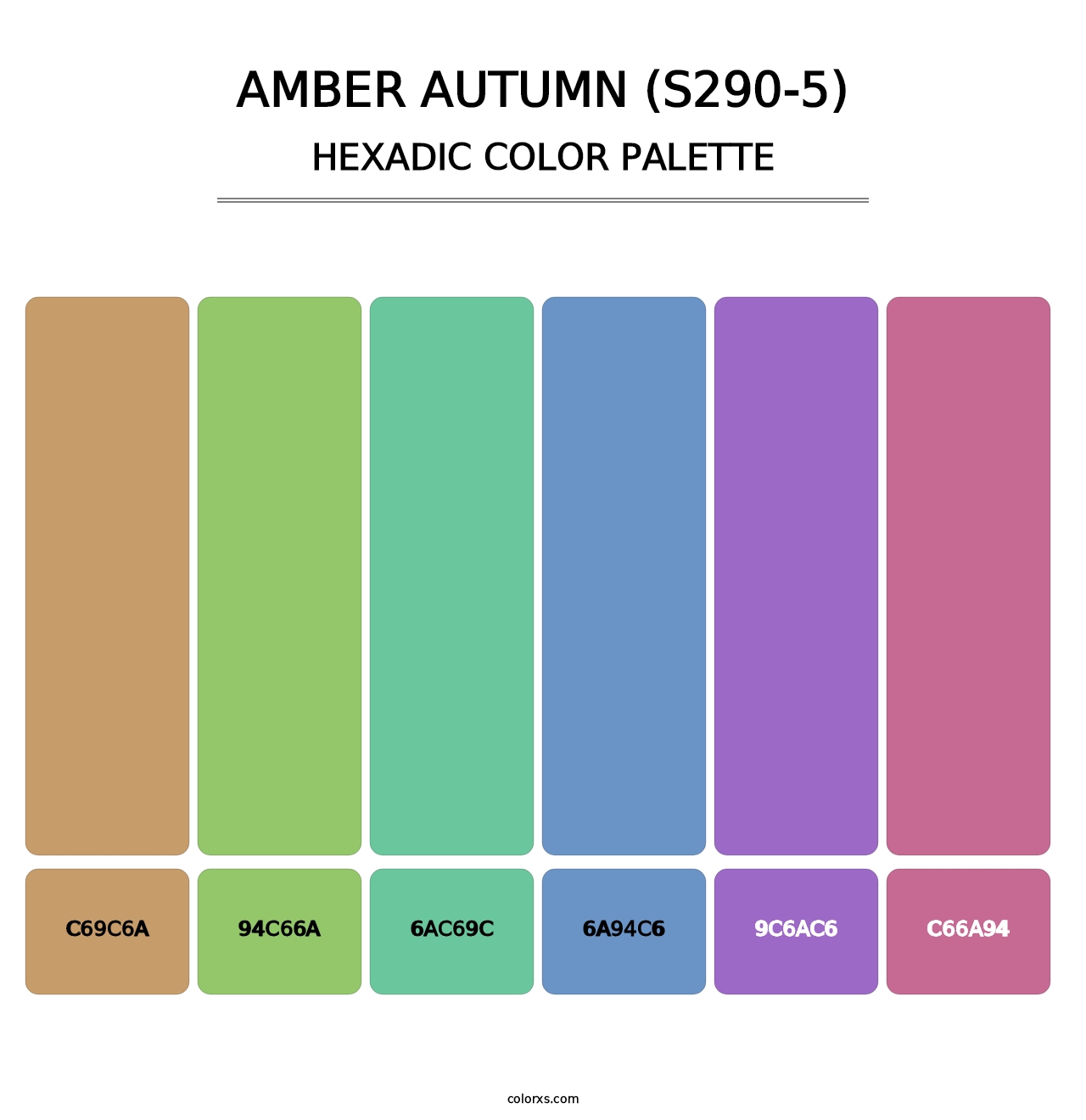 Amber Autumn (S290-5) - Hexadic Color Palette