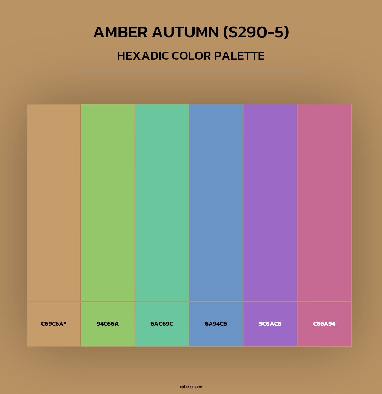 Amber Autumn (S290-5) - Hexadic Color Palette
