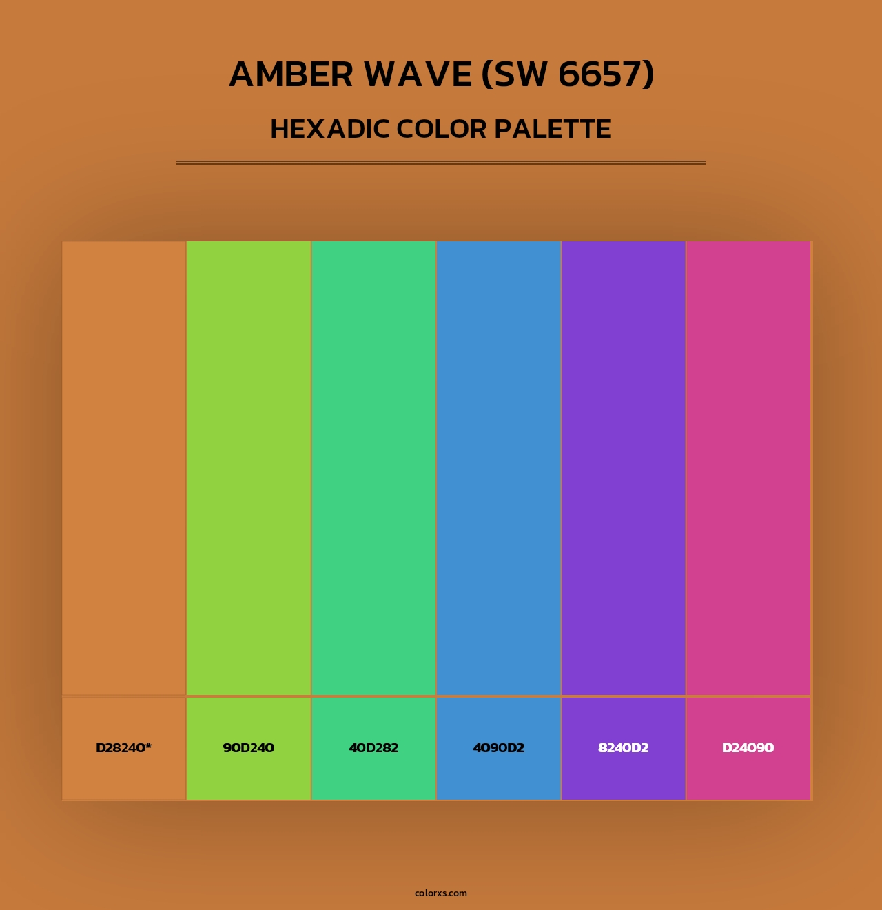 Amber Wave (SW 6657) - Hexadic Color Palette
