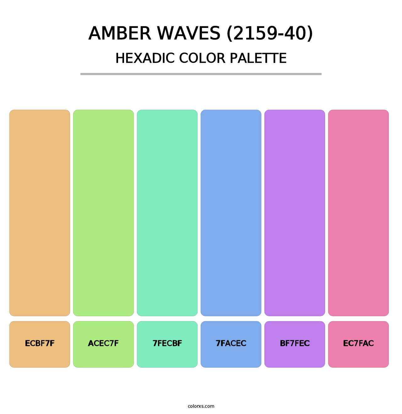 Amber Waves (2159-40) - Hexadic Color Palette