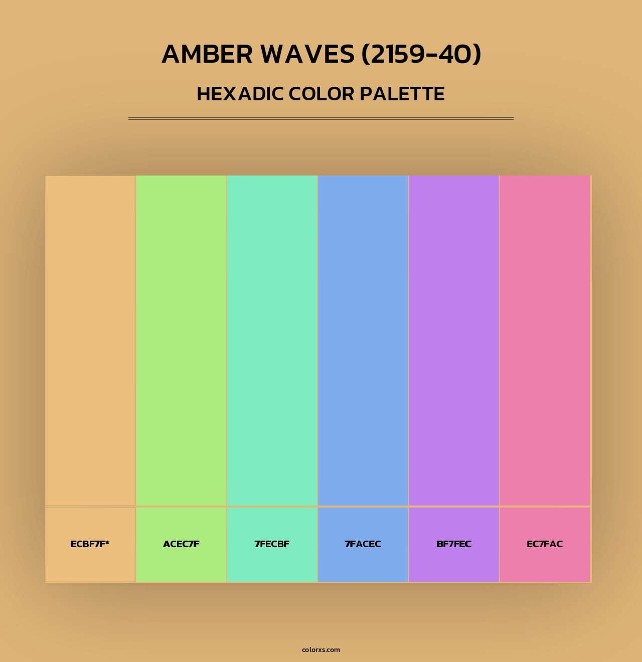 Amber Waves (2159-40) - Hexadic Color Palette