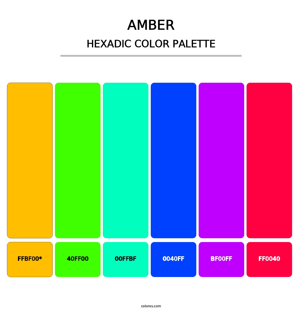 Amber - Hexadic Color Palette