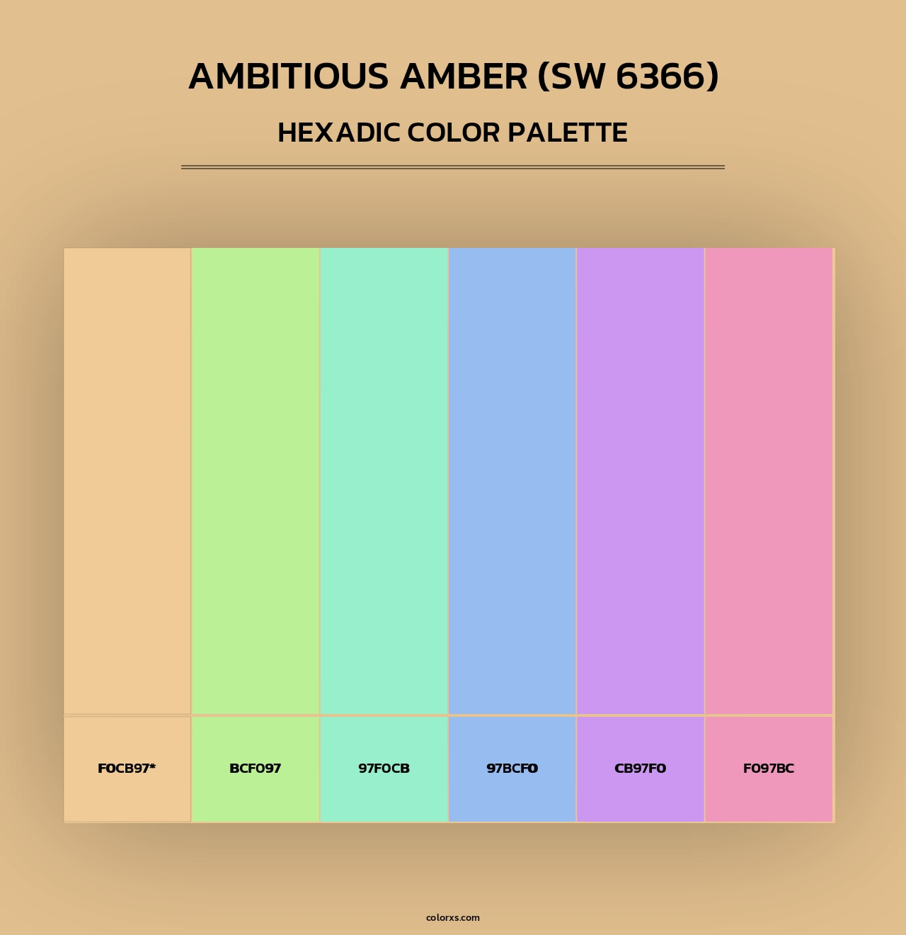 Ambitious Amber (SW 6366) - Hexadic Color Palette
