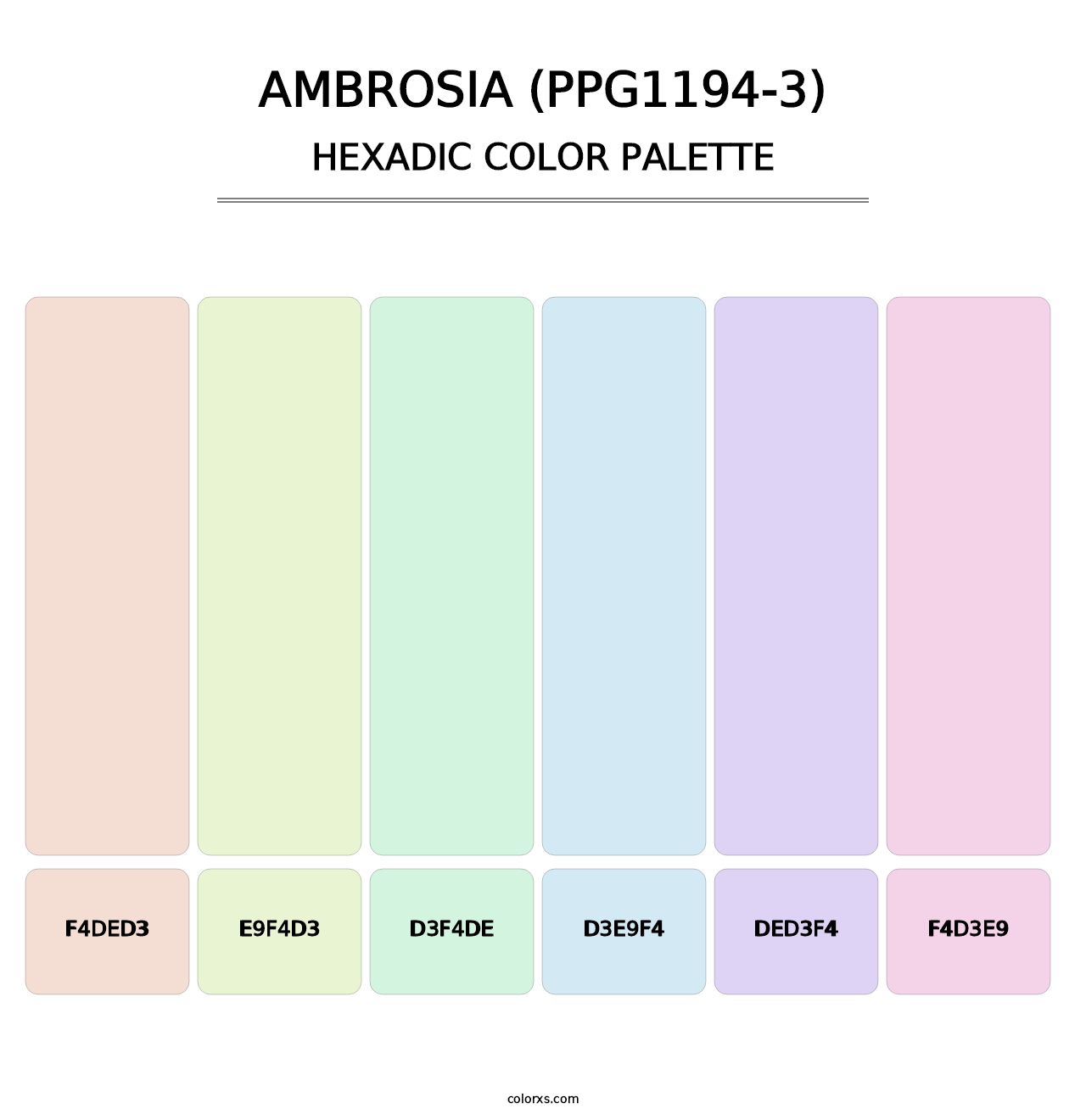Ambrosia (PPG1194-3) - Hexadic Color Palette