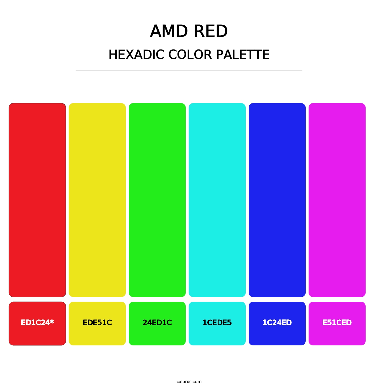 AMD Red - Hexadic Color Palette