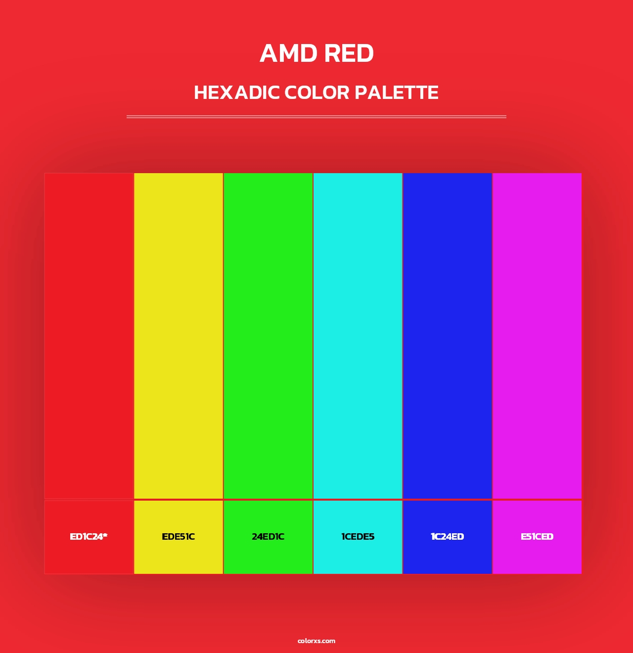 AMD Red - Hexadic Color Palette