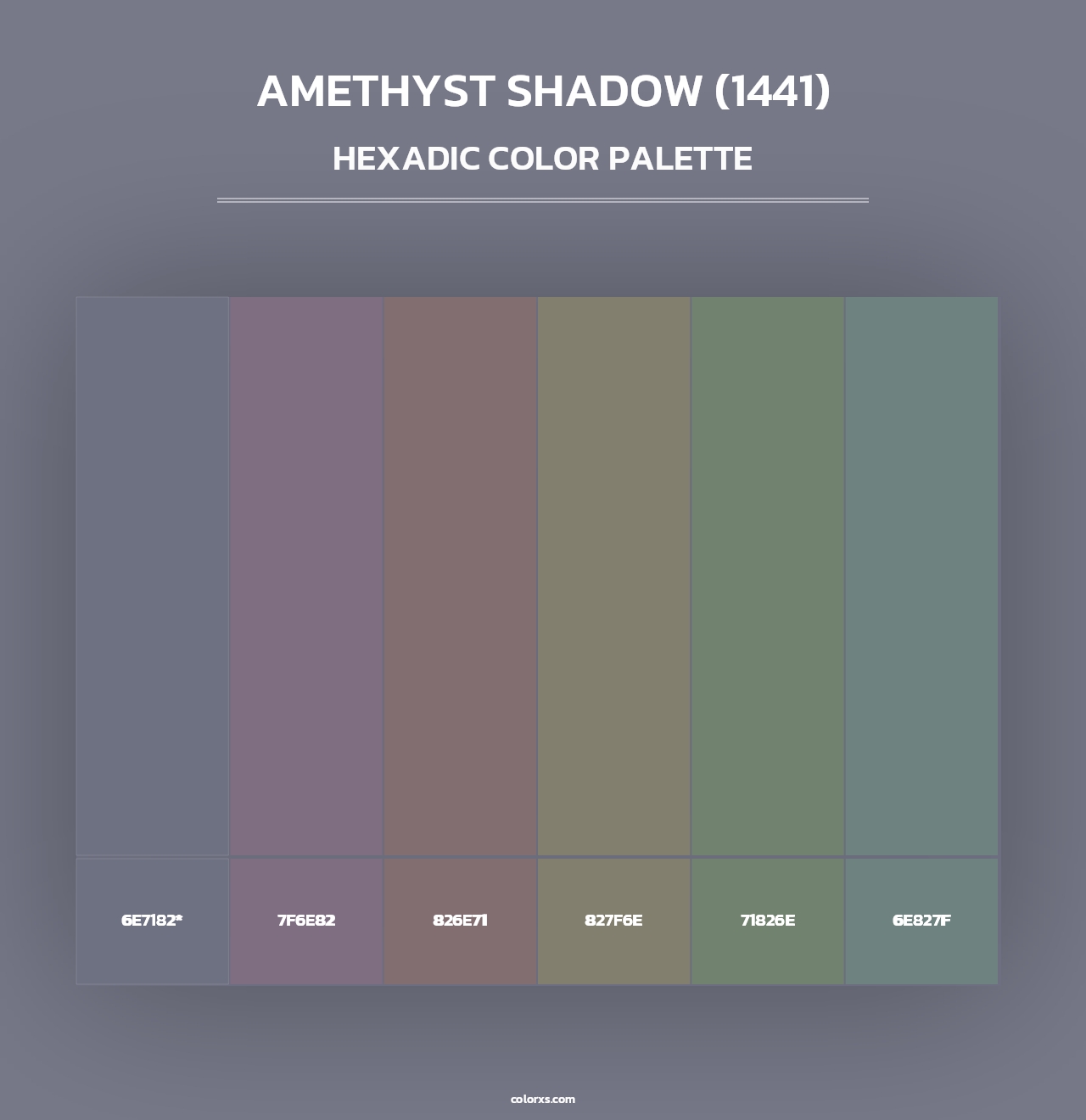 Amethyst Shadow (1441) - Hexadic Color Palette