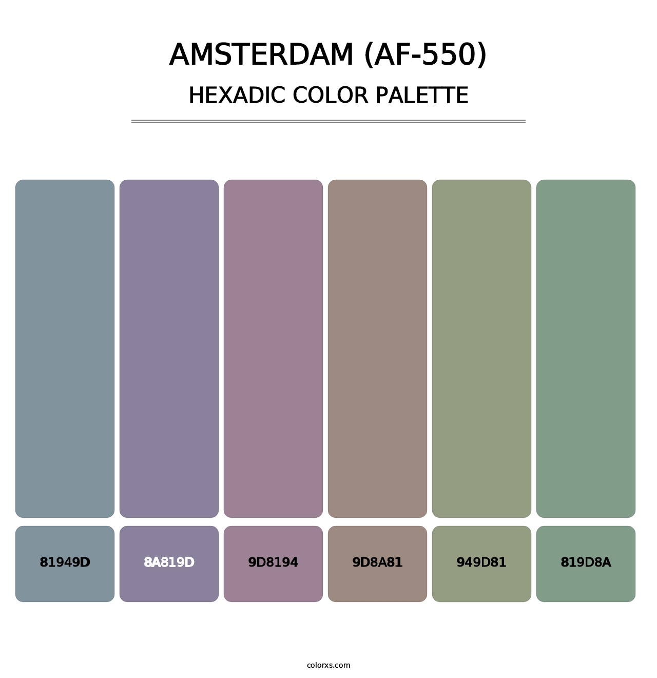 Amsterdam (AF-550) - Hexadic Color Palette