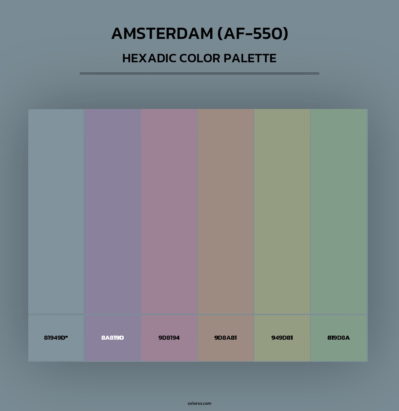 Amsterdam (AF-550) - Hexadic Color Palette